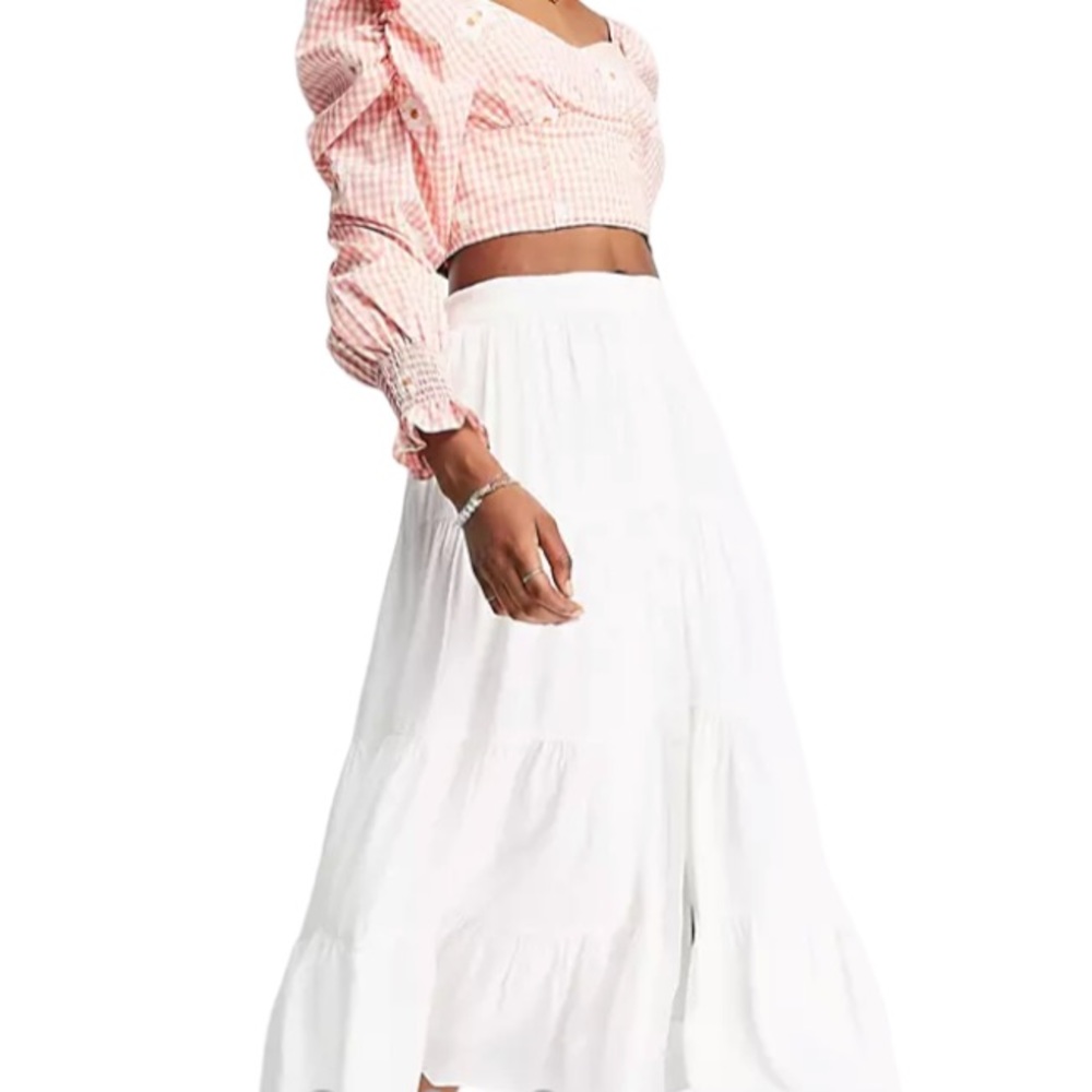 J. Jill White Maxi Skirt Sz S